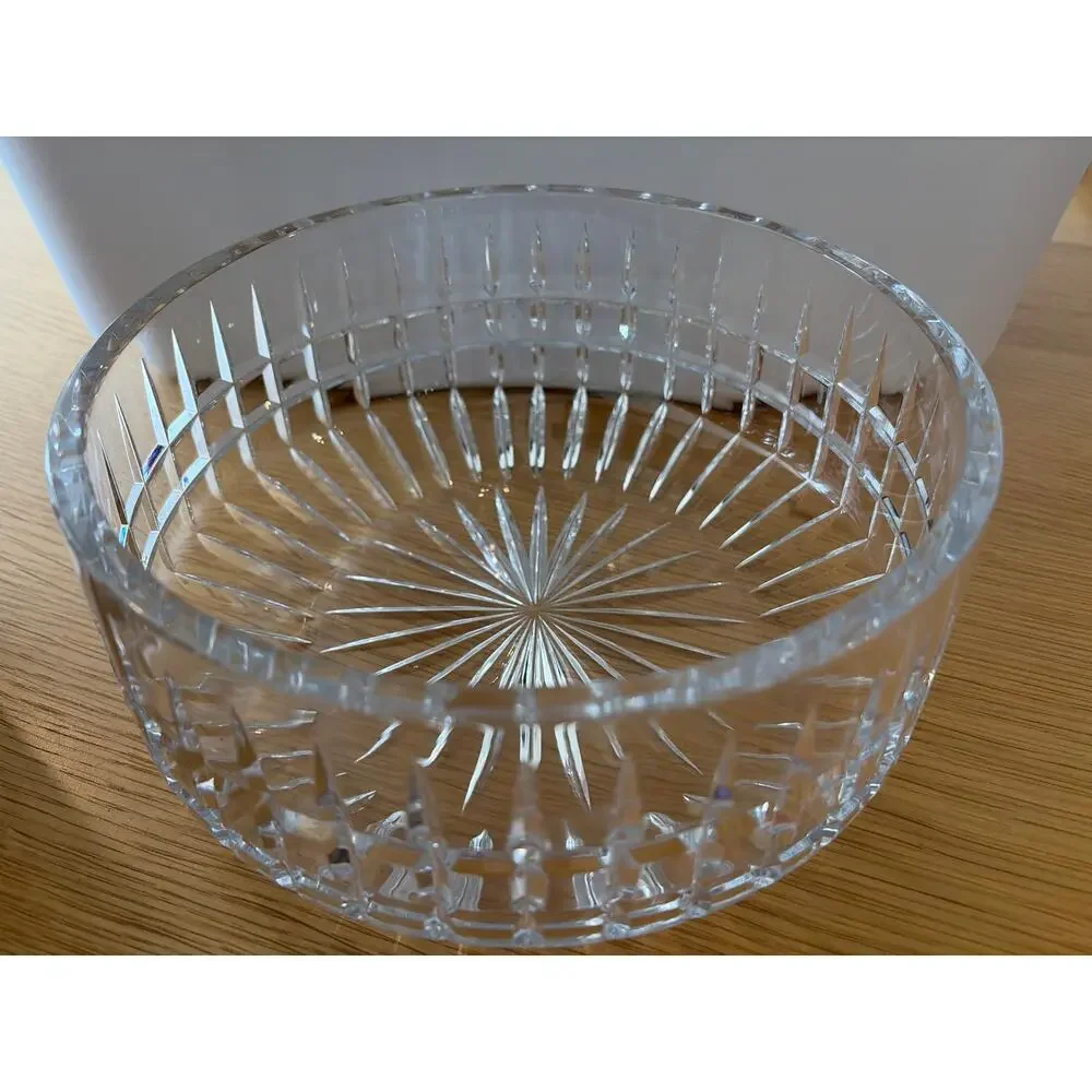 CESKA Solitair Service Salad Bowl Cut Lead Crystal, 8 1/2